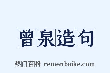 曾泉造句是什么意思的图片